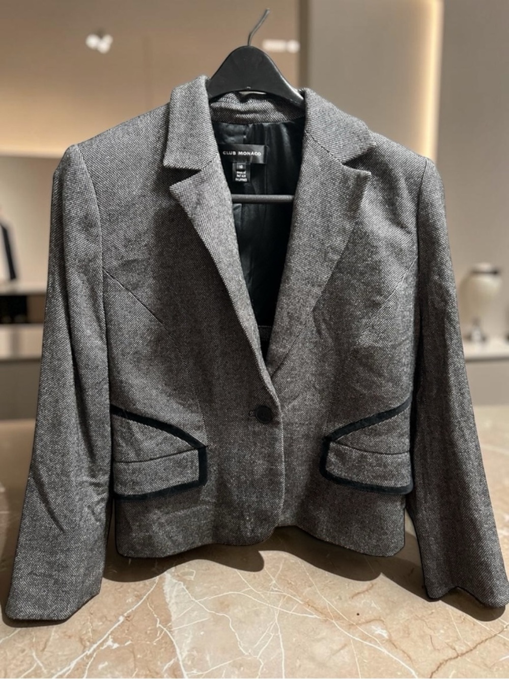 Vintage Club Monaco Wool Blend Tweed Blazer size 10